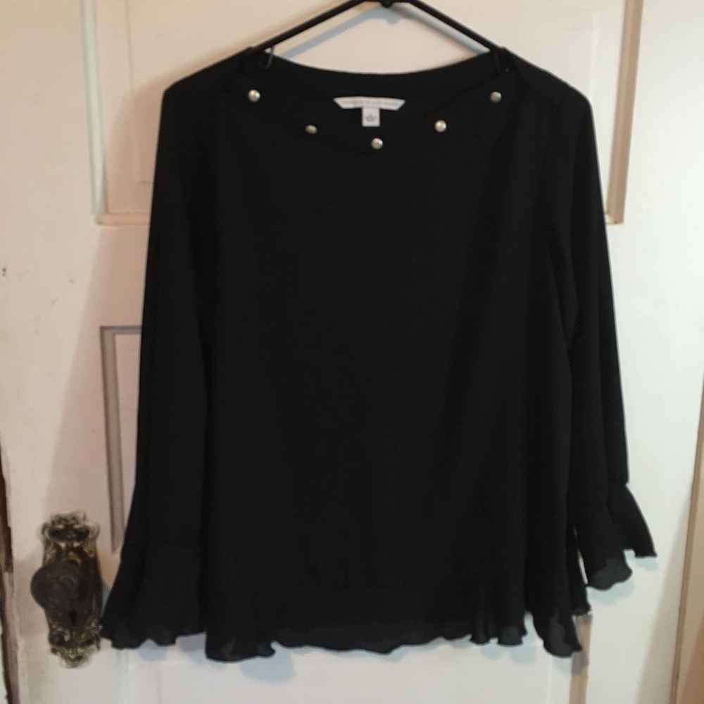 Black lifestyle attitude blouse